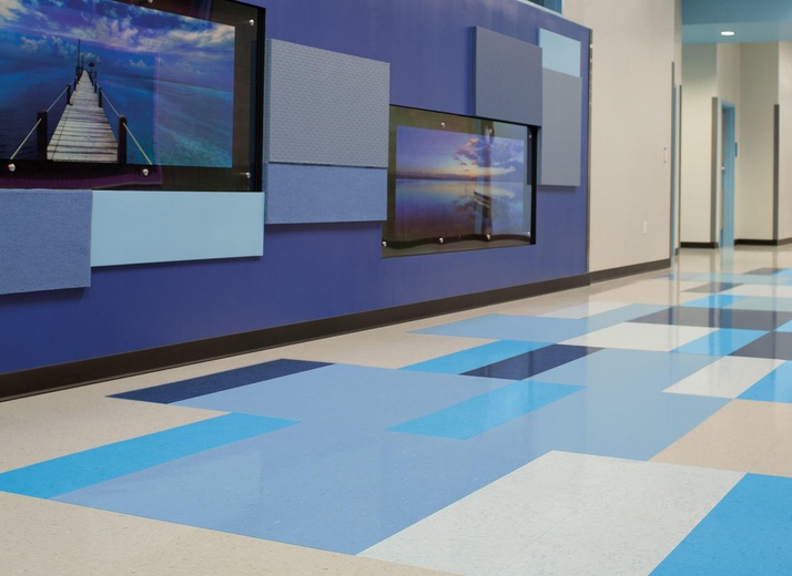 Style: Hudson Blue Tarkett VCT (formerly Azrock)